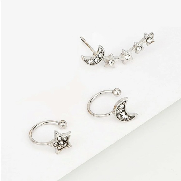 • Shiloh • Star + Moon Cuffs + Ear Climber Set - Picture 3 of 4